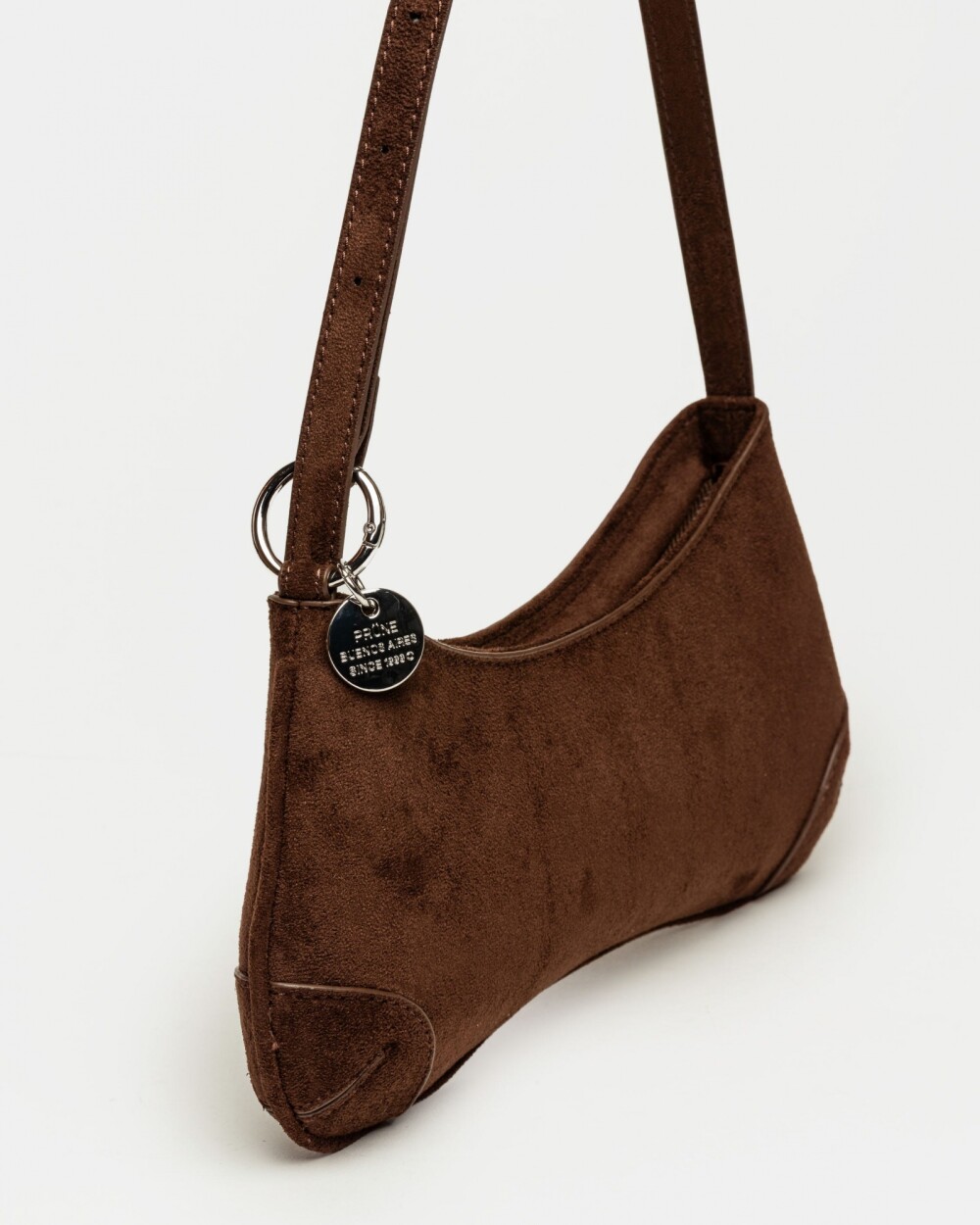 Cartera al hombro Liam Oxido efecto gamuza Chocolate