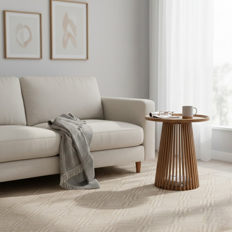 MESA CENTRO MARRON 40X47CM Unica