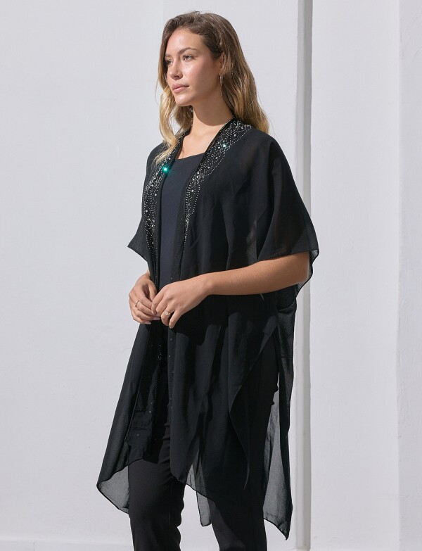 Kimono Noche NEGRO/PLATEADO