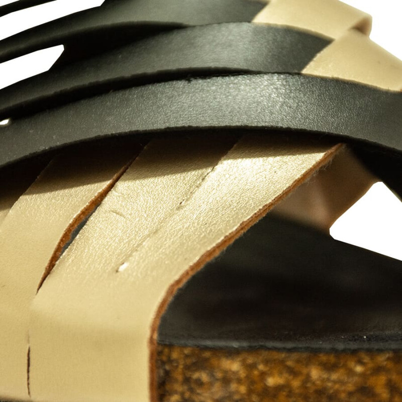 Sandalias Chill Sunday de Mujer - YF05W Dorado-negro