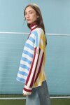 PREVENTA Sweater de algodón rayado multicolor
