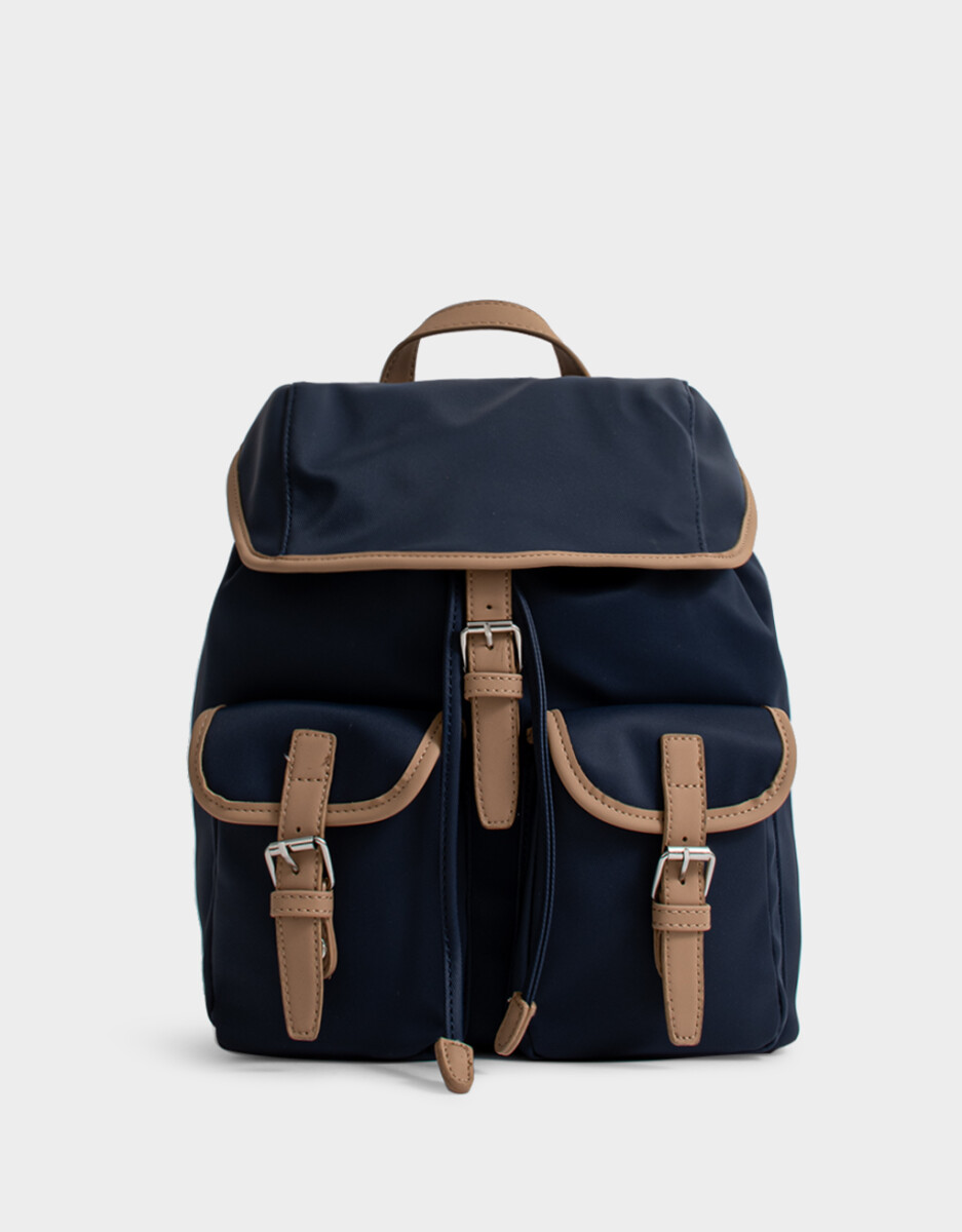 Mochila Con Solapa Azul "campus Club" 