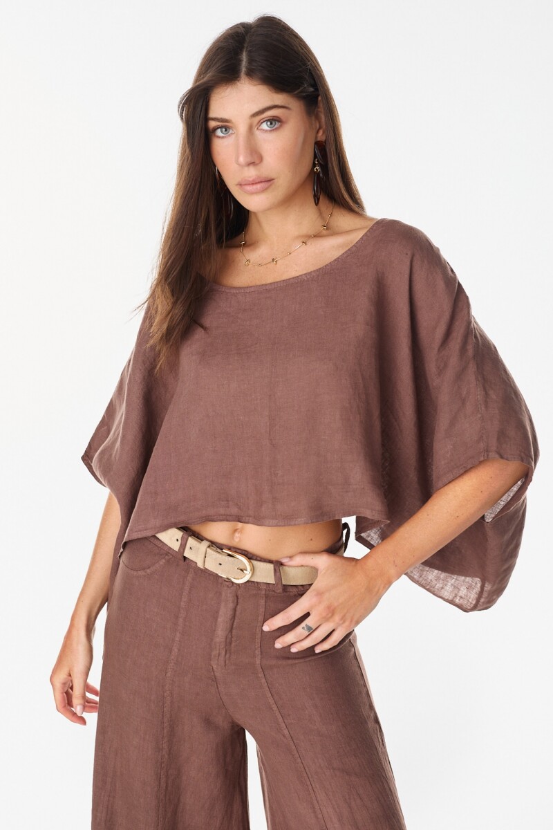 Blusa Beach - Chocolate 