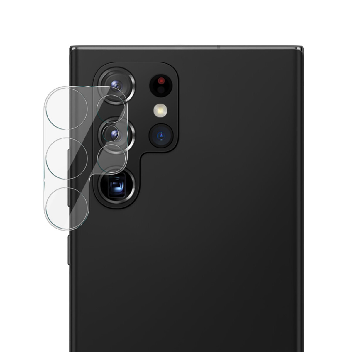 Vidrio Protector de Cámara 9H para Samsung Galaxy S22 Ultra - Negro 