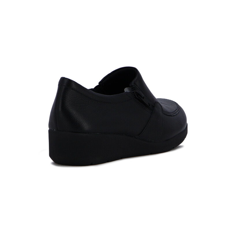 Zapato Mujer Comfortflex Con Cierre Negro