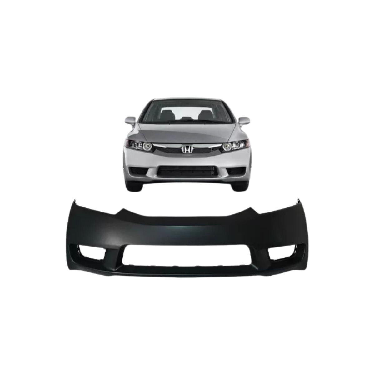 PARAGOLPE DELANTERO NEGRO LISO 
