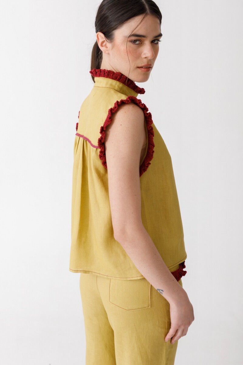 BLUSA CEREZA DETAIL Pre Venta Pistacho