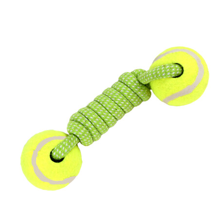 Juguete para mascotas con 2 pelotas de tenis Juguete para mascotas con 2 pelotas de tenis