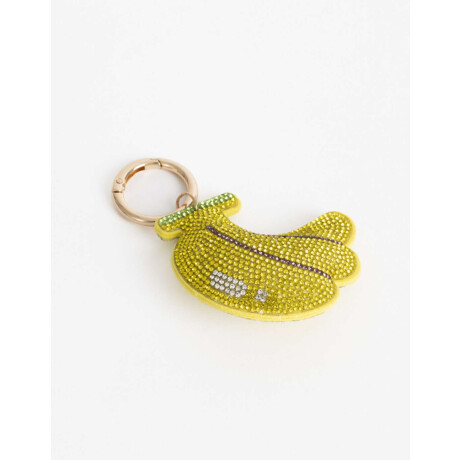 Llavero Y Bag Charm Banana Strass Amarillo Medio