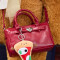 City Romántico Cartera City Con Broche - Rojo Medio
