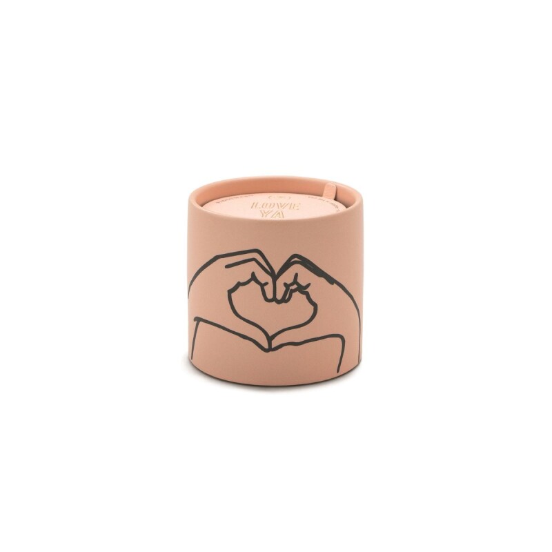Vela aromática cerámica con impresión Love Ya