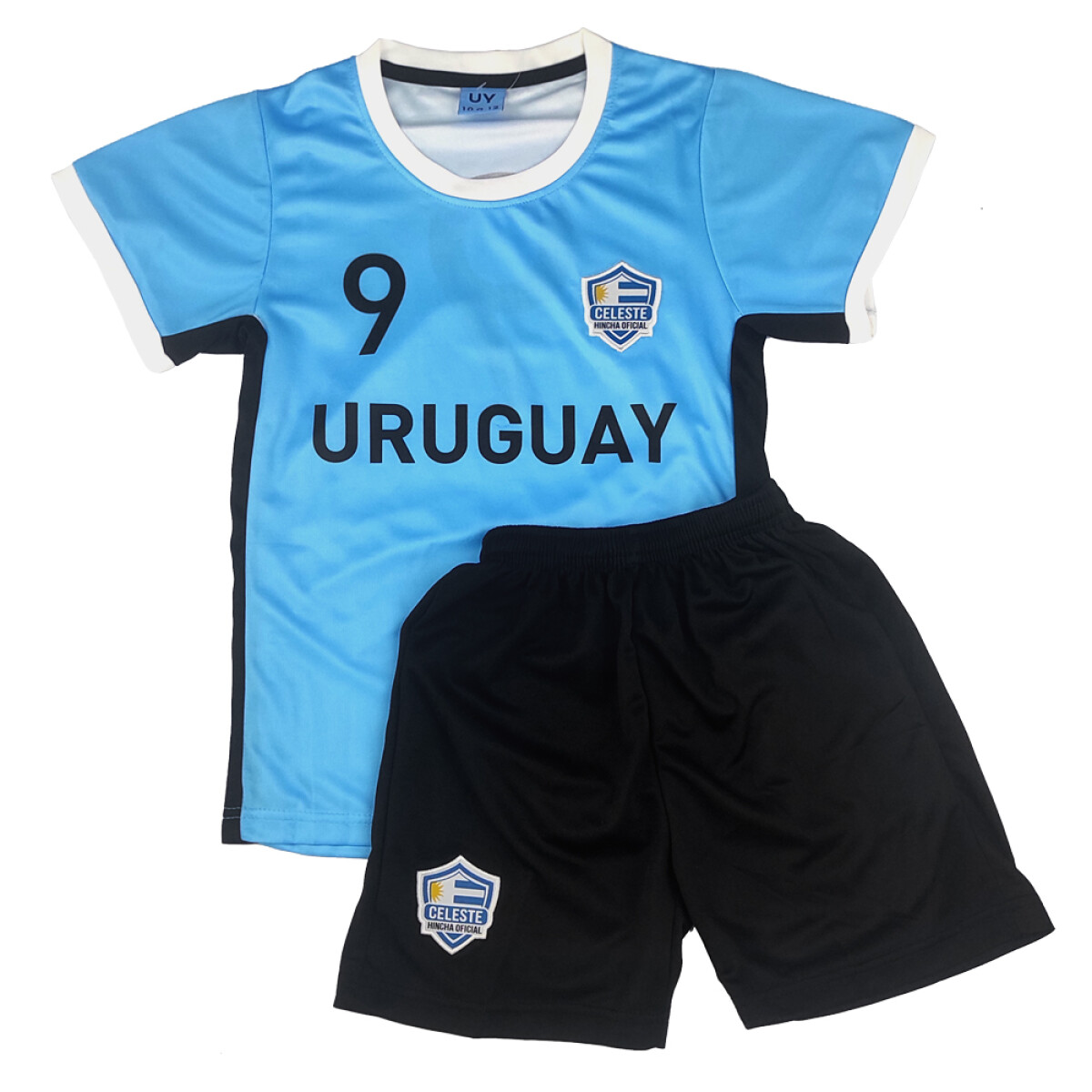 Set de Fútbol Uruguay Niño - CELESTE-NEGRO 