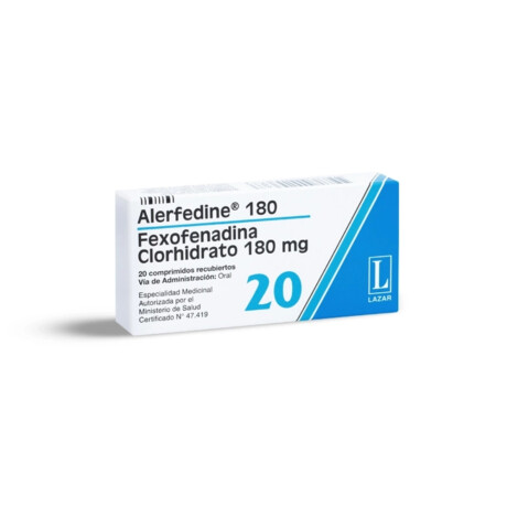 Alerfedine 180mg 20 Comprimidos Alerfedine 180mg 20 Comprimidos