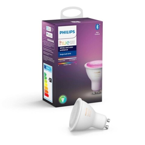 LAMPARA DICROICA LED COLORS 5.7W GU10 PHILIPS HUE LAMPARA DICROICA LED COLORS 5.7W GU10 PHILIPS HUE