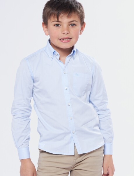 CAMISA LISA Celeste
