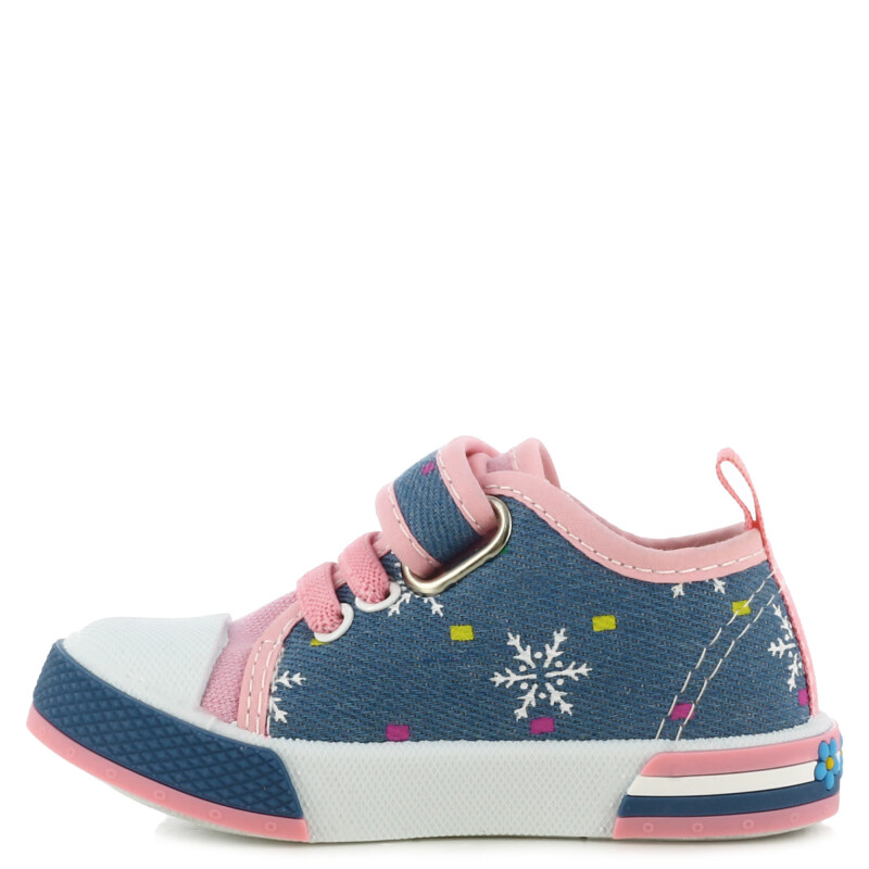Championes de Niña Mini Miss Carol estampado con velcro TINA Azul Jean