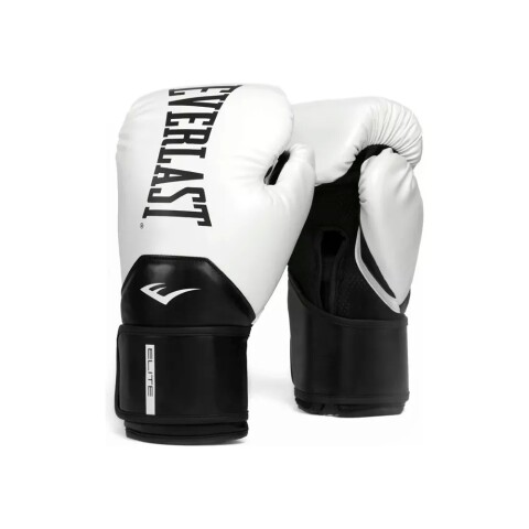 Guantes de Boxeo Elite 2 Negro Everlast Blanco