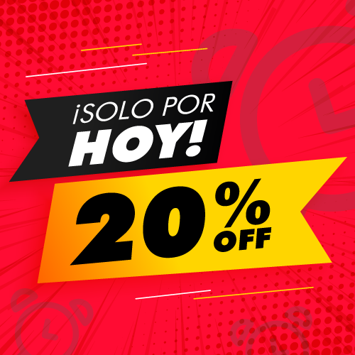 Solo por HOY 20% OFF
