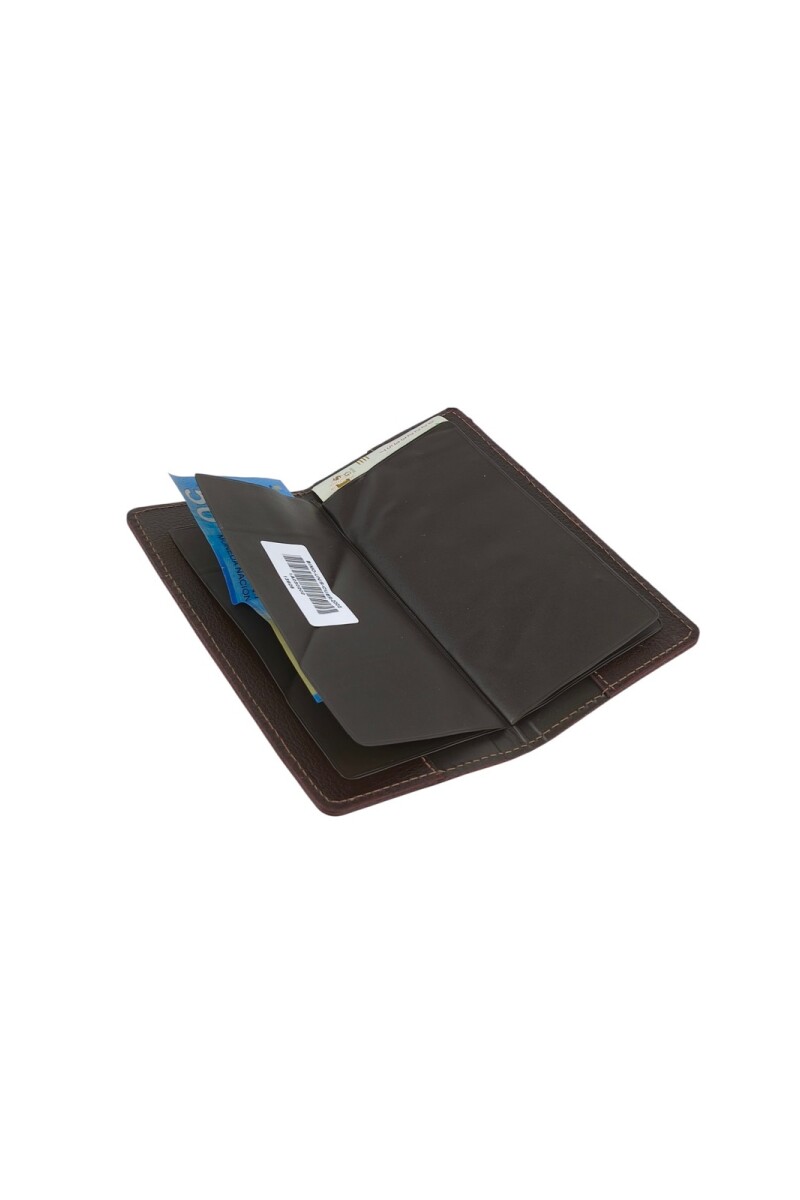 Billetera de Mozo en Cuero con Separadores Plásticos Negro