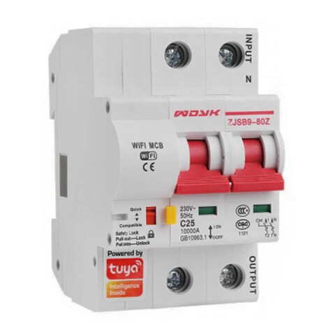 Llave Térmica Tuya Pst-mcb-2p 2p Smart Mcb Switch Wifi Disyuntor TUYA SMART LLAVE TERMICA MCB-2P-20A