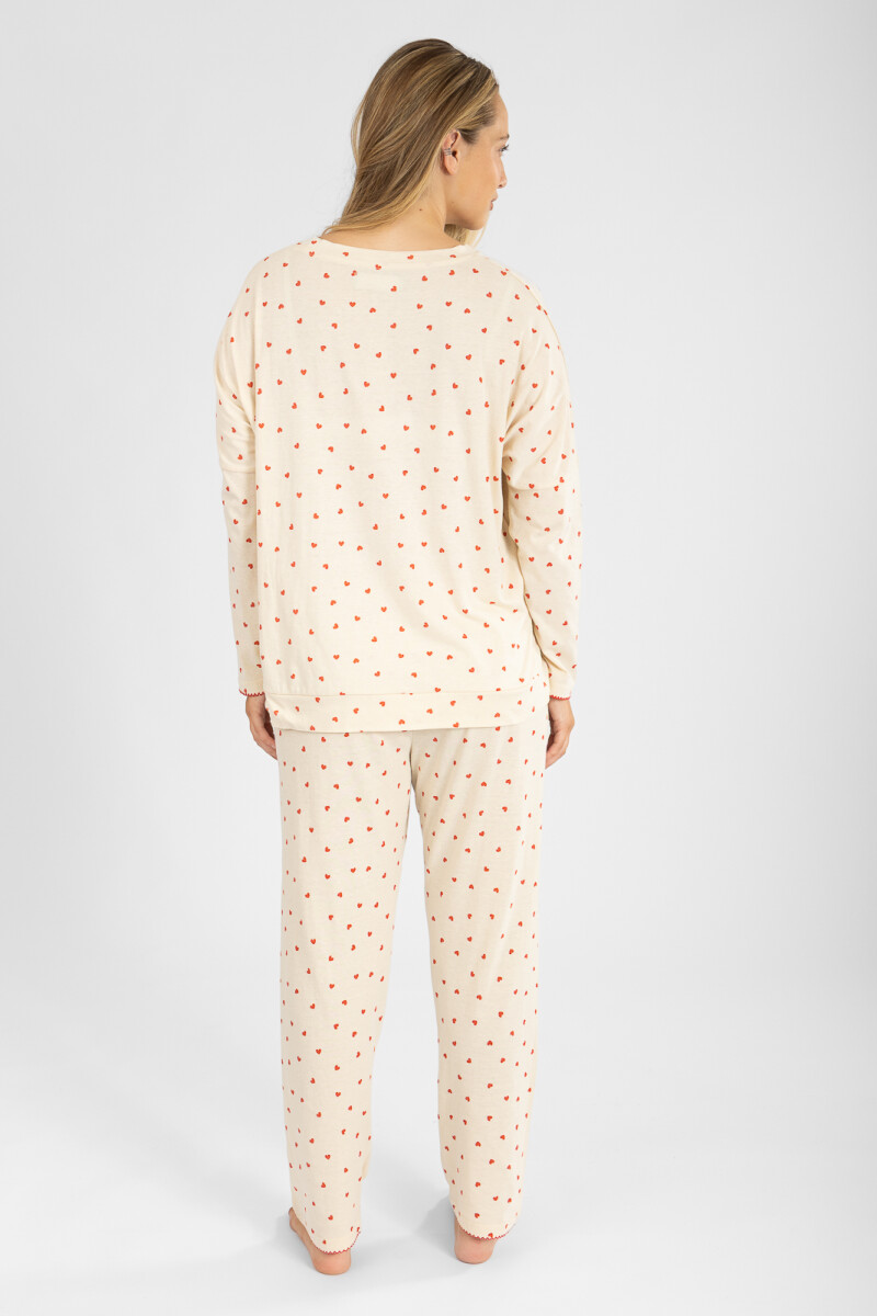 Pijama bonjour heart Marfil