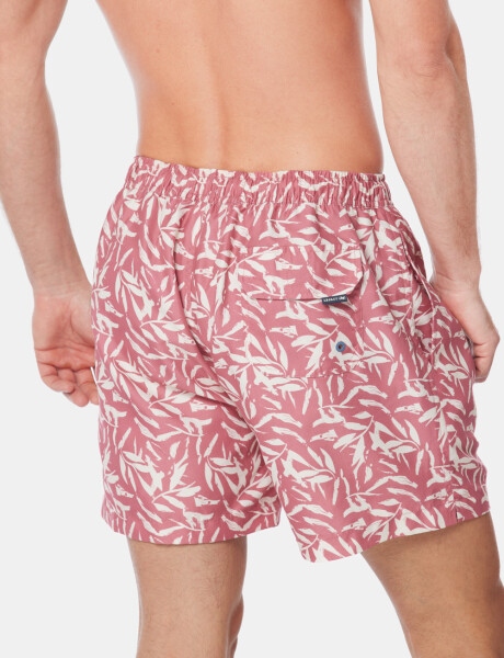 SHORT DE BAÑO ESTAMPADO Rosado