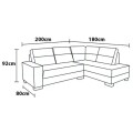 SOFA ESQUINERO LIBANO - MARRON SOFA ESQUINERO LIBANO - MARRON