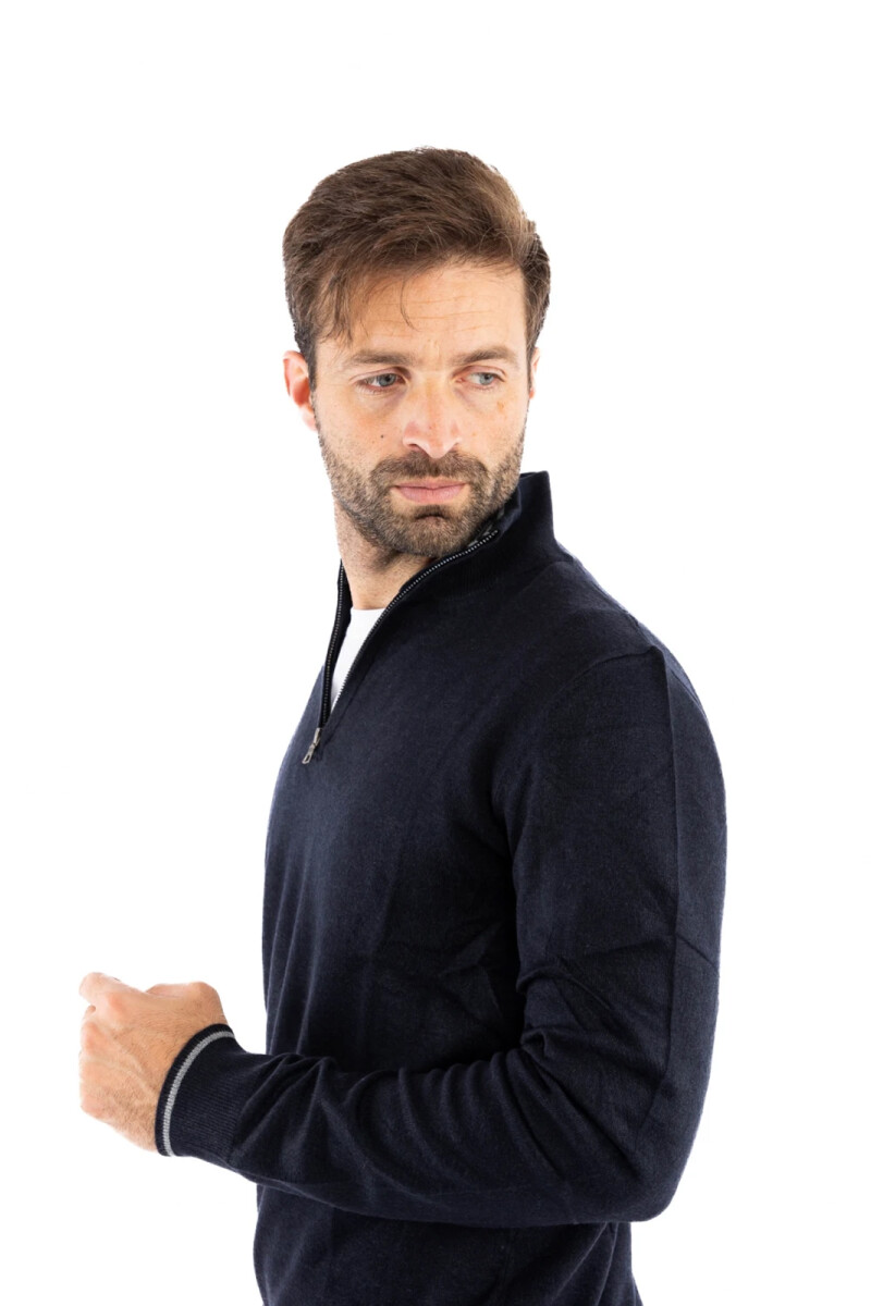 Sweater Medio Cierre Kevingston Marino