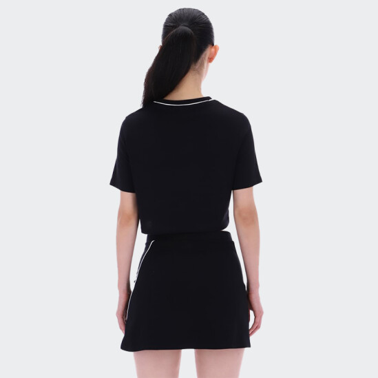 Remera Reebok Crew Neck Crop SS Negro