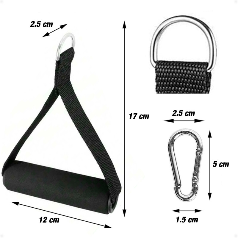 Agarre para Banda Elástica Con 2 Mosquetones Agarre para Banda Elástica Con 2 Mosquetones