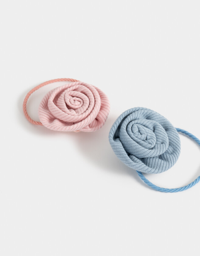Gomitas Infantiles Con flores Set De Gomitas De Flor - Combinacion Bicolor