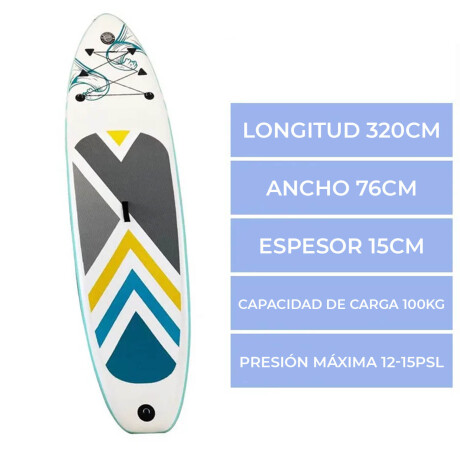 Tabla Stand Up Paddle Inflable 3.20m Compl Surf +Remo 2