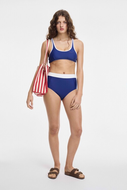 Bikini Positano Azul/Blanco