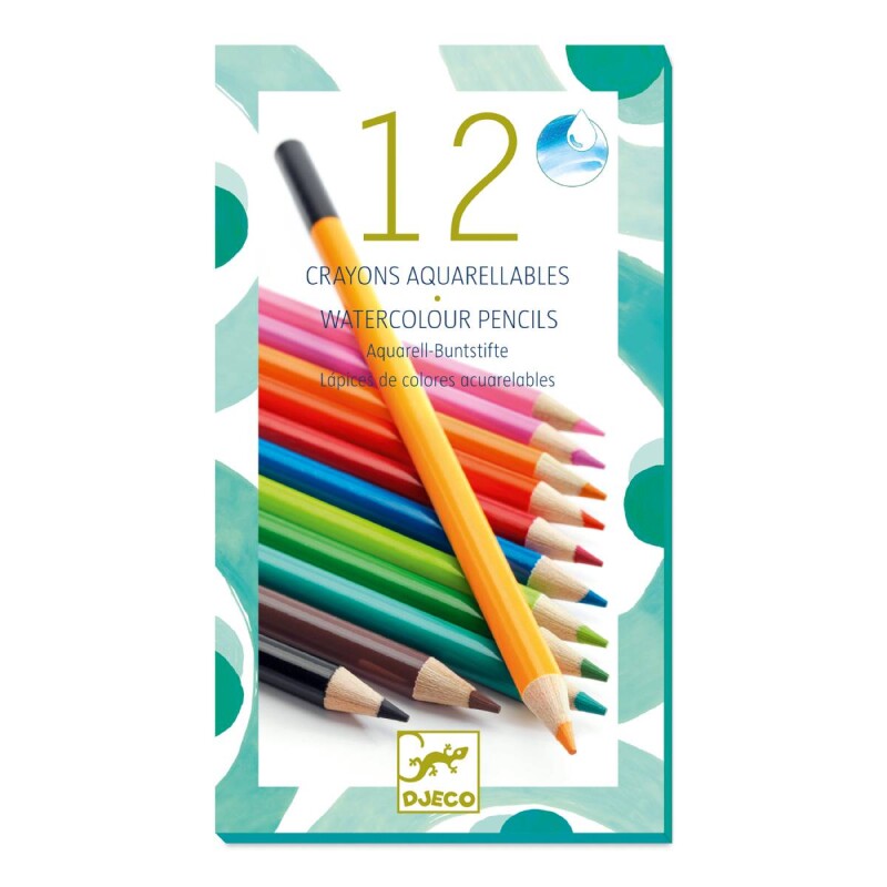 Lápices Acuarelables 12 colores Djeco Lápices Acuarelables 12 colores Djeco