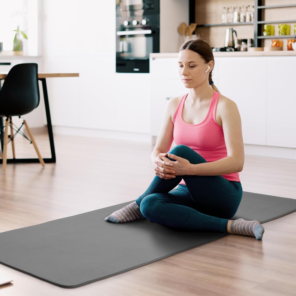 Colchoneta De Yoga Antideslizante 15mm gris
