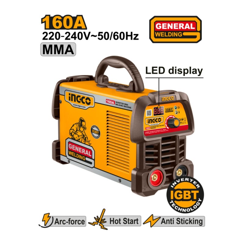 Soldadora INGCO Inverter MMA 160A Soldadora INGCO Inverter MMA 160A