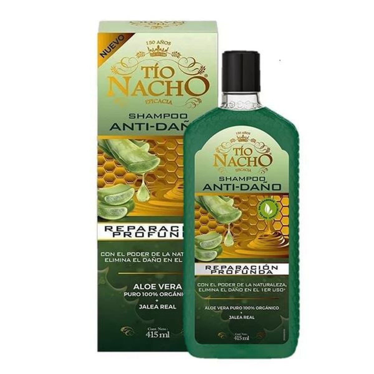 Shampoo Aloe Vera Anti Daño Tio Nacho 415 ml 