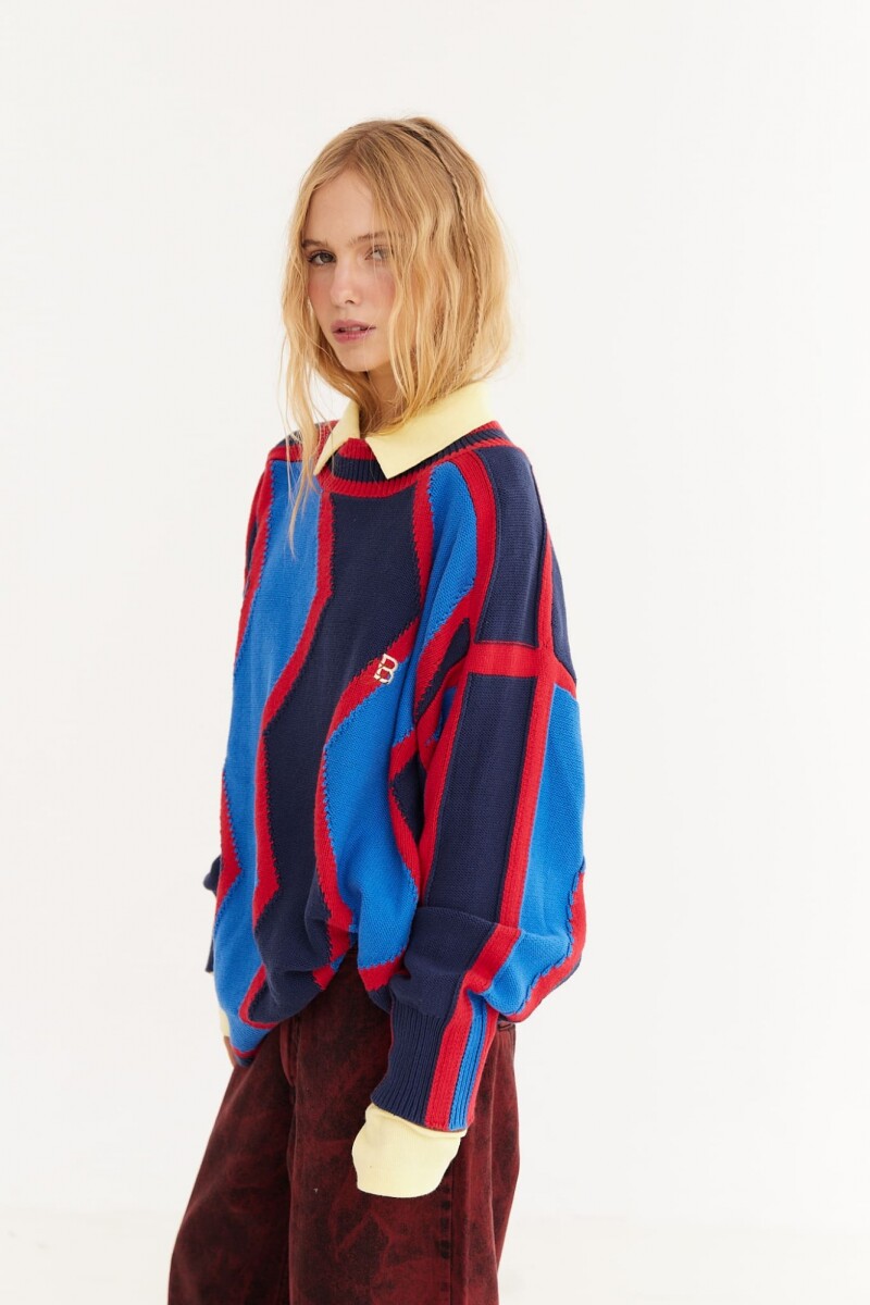 Sweater Track Azul