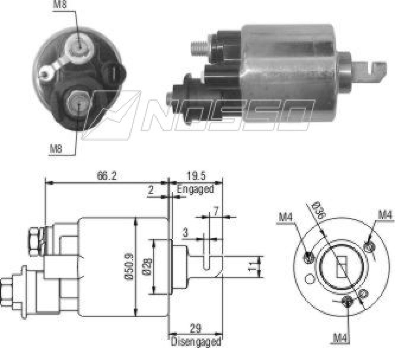 AUTOMATICO DE ARRANQUE HONDA SOLENOIDE HONDA ACCORD ARR.MITSUBA ZM 