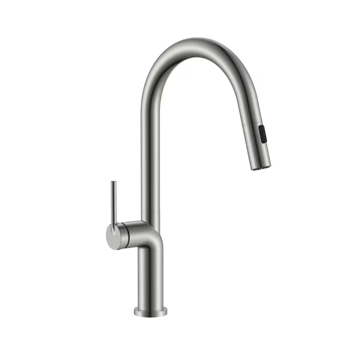 Grifería De Cocina Monocomando De Mesada Eon Curvo Extensible Satinado 