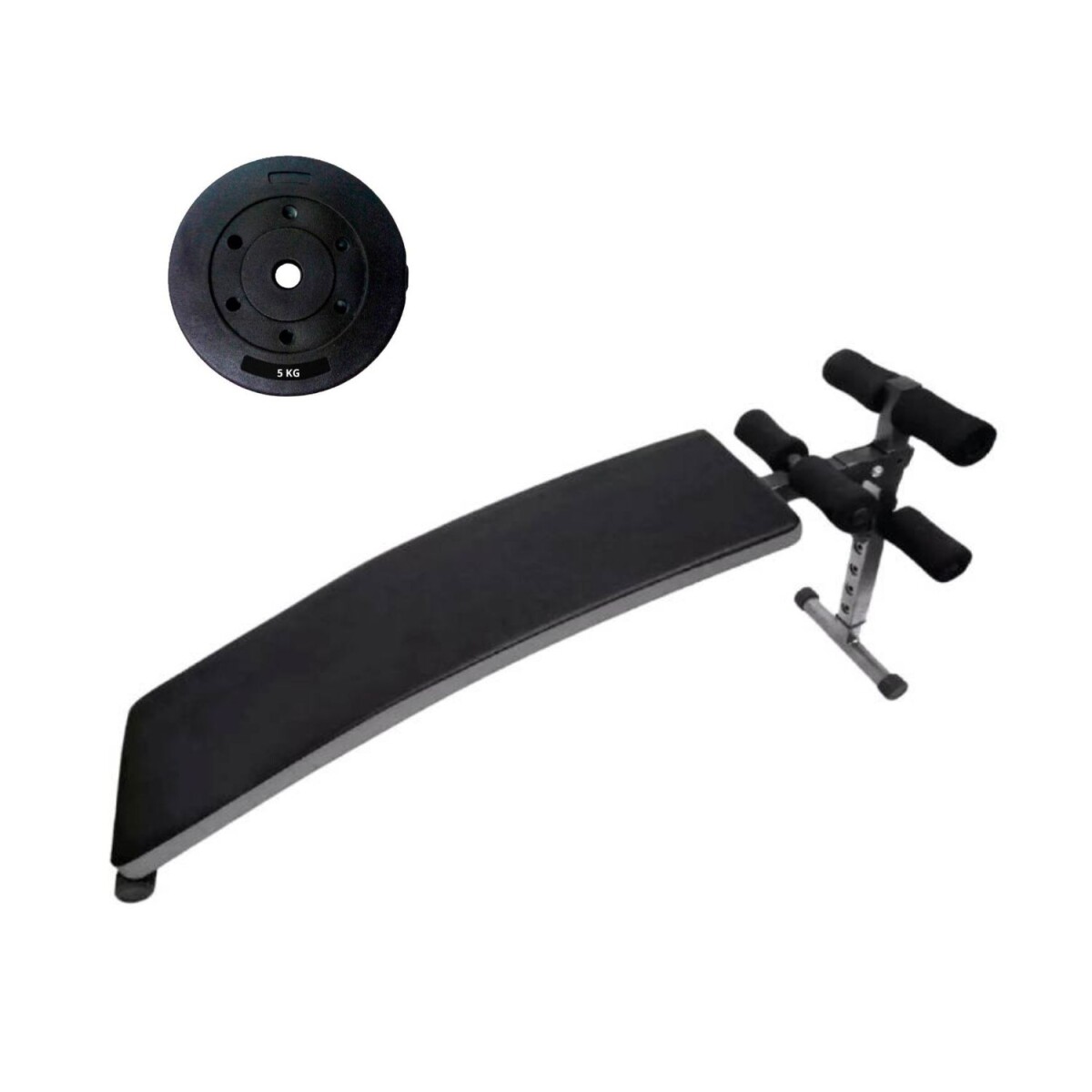 Banco Abdominal Plegable + disco 10 kg