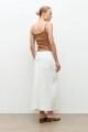 Falda de jean con tajo blanco