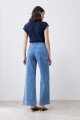 Pantalón de jean con pinzas jean medio