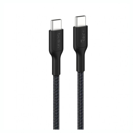 BELKIN CABLE BRAIDED USB-C TO USB-C 240W CABLE 2M Cable BELKIN USB-C A USB-C 240W Braided Longitud 2M - Negro
