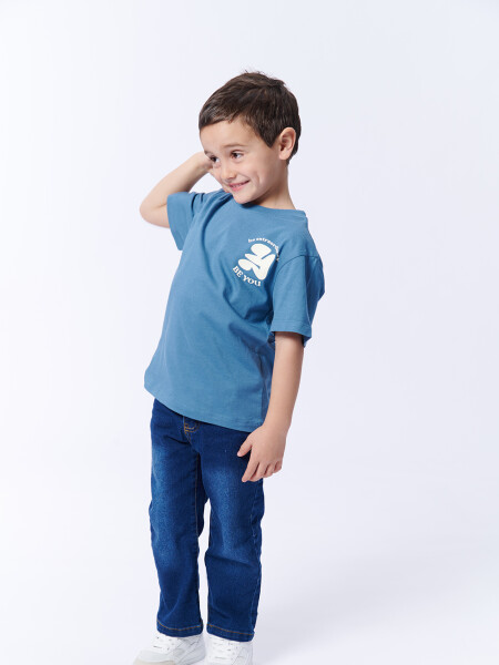 Remera estampa Be You Verde Petroleo