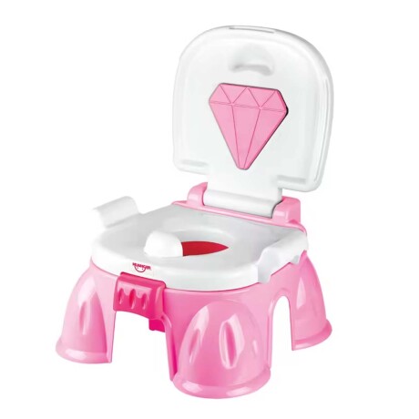 Pelela Infantil Musical y Banquito 2en1 Water c/Tapa Huanger Rosa
