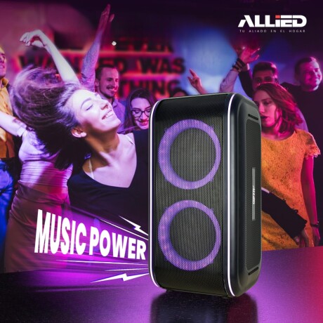 Parlante Portátil Allied Al-Vibe100 6000 Pmpo 2X6" Ub NEGRO