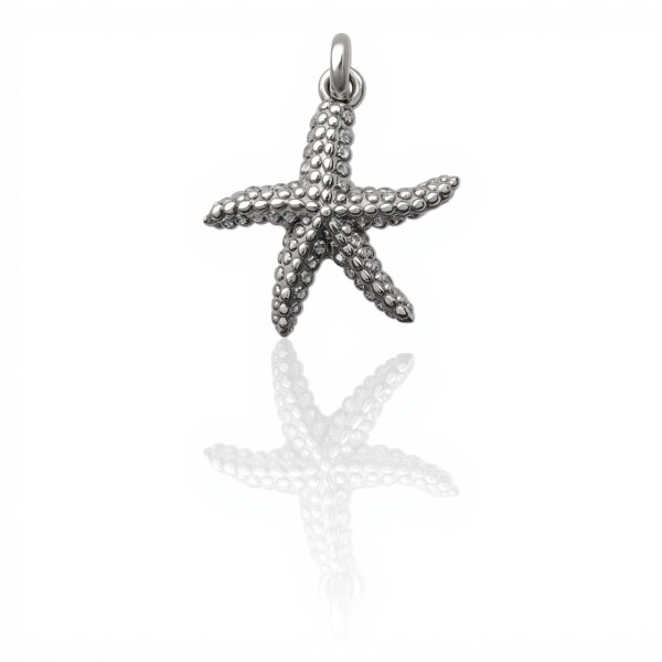 Dije Colgante Estrella de Mar-Plata 925 inflada-Sin Piedra-CP3358 sinpiedra