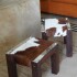 Petit Stool Cowhide claro