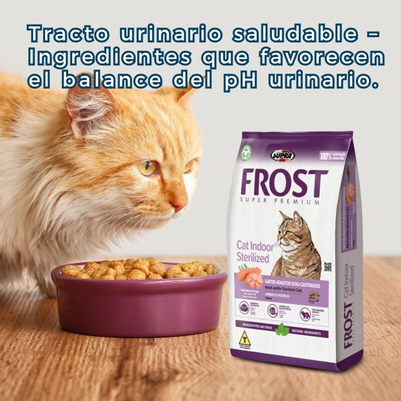 FROST GATOS ADULTOS Y/O CASTRADOS 2 BOLSAS DE 7,5 KG + 2 KG GRATIS + COMEDERO Y BEBEDERO DE REGALO